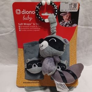 Diono Stroller Accessories Raccoon Wildlife Theme for Baby Boy Baby Girl Teether